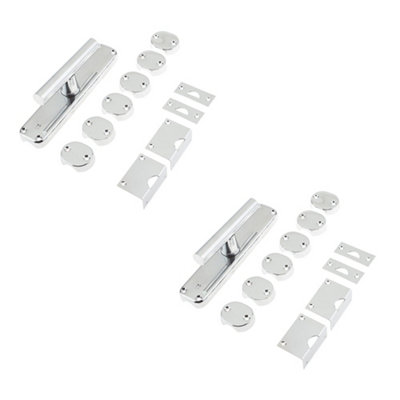 2 PACK High-Quality Espagnolette Bolts 3000mm in Polished Chrome Finish - Door Lock