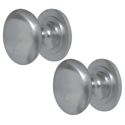 2 PACK High-Quality Satin Chrome Cupboard Knob 25mm for Furniture - Kitchen Cabinet Knob