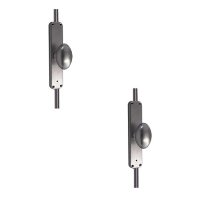 2 PACK High-Quality Satin Chrome Espagnolette Bolts for Secure Locking - Door Lock