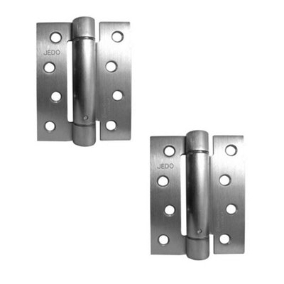 2 PACK High-Quality Stainless Steel Single Action Spring Hinge - Satin Chrome Finish (Pack of 3) - Door Hinges