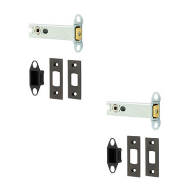 2 PACK High Security Heavy Duty Tubular Deadbolts in Dark Bronze Finish - Door Bolt