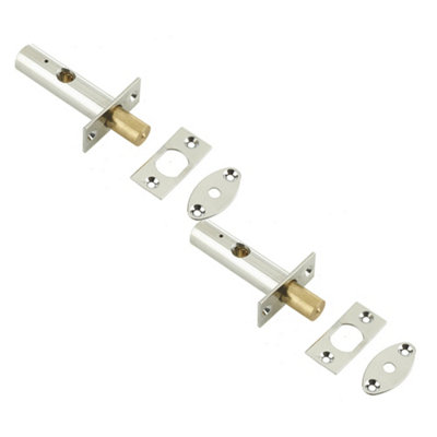 2 PACK High-Security Mortice Rackbolt 61mm with Polished Chrome Finish - Security Bolt