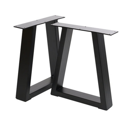 2 Pack Industrial Metal Table Legs Black Finish for DIY Furniture, 40cm ...