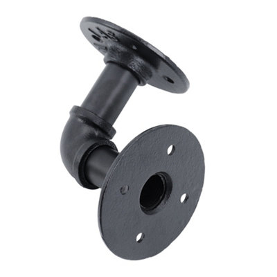 2 Pack Industrial Style Iron Pipe Shelf Storage Bracket 9cm W x 9cm H