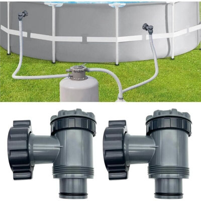 2 Pack Inlet/Outlet Valve Compatible With Above Ground Pool Filter ...