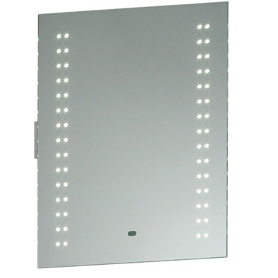 2 PACK IP44 LED Bathroom Mirror 60cm x 50cm Vanity Light Shaver Socket & Motion