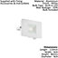 2 PACK IP65 Outdoor Wall Flood Light White Adjustable 10W LED Porch Lamp