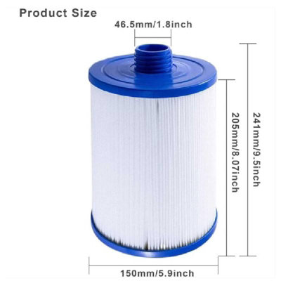 Surespa 2 filtri per vasca idromassaggio, sostituisce Unicel 4CH-949, Pleatco PWW50L, Filbur FC-0172, SC757, Darlly 4050, Magnum O250. Filtro per