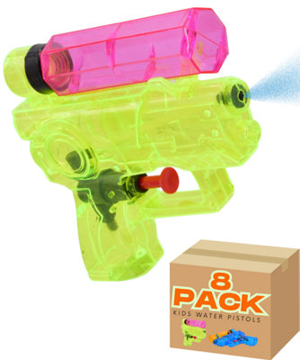 2 Pack Kids Water Pistols Toy Gun 20cm - Green and Blue - 4 Packs
