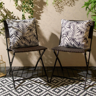 2 Pack Leaf Water Resistant Outdoor Filled Cushion Garden - 3