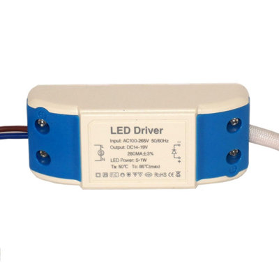 2 Pack LED Transformer 5W DC 14-19 V LED Driver Power Supply AC 100 ...