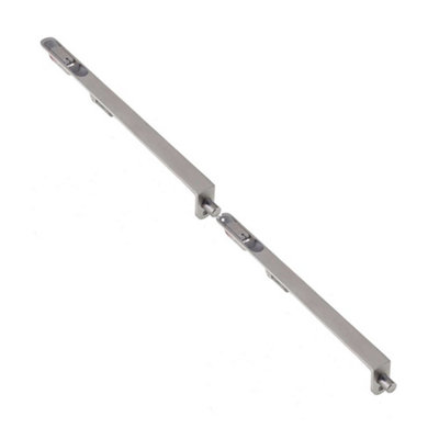 2 PACK Lever Action Flushbolts for Double Doors - Satin Stainless Steel, 457x20mm