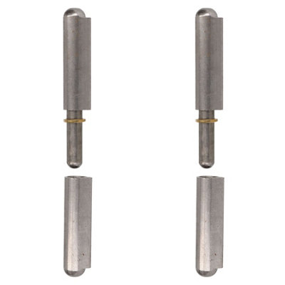 2 Pack Lift Off Bullet Hinge Weld On Brass Bush 20x180mm Heavy Duty Industrial