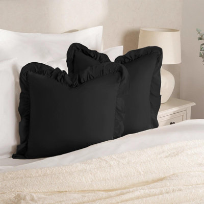 2 Pack Linen Frill Cushion Covers Home Living Luxury - 6