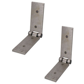 2 Pack Long Weld-on Butt Hinge Heavy Duty with Bushes 240x50mm Industrial