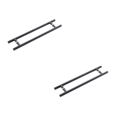 2 PACK Matt Black Back to Back Pull Handle 600mm - Stylish and Durable - Door Handle
