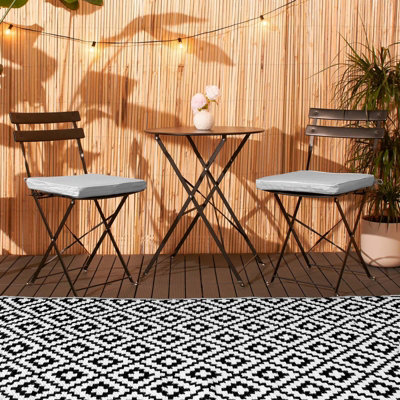 2 Pack Memory Foam Seat Outdoor Garden Cushion Pads with Ties