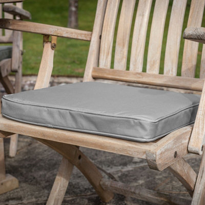 2 Pack Memory Foam Seat Outdoor Garden Cushion Pads with Ties - 4