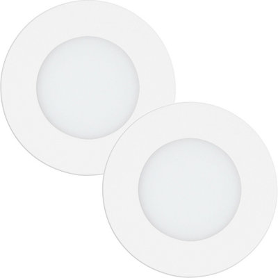 2 Pack Modern White LED Ceiling Lights - Flush Mount Design