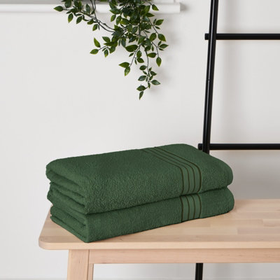 2 Pack of 100% Cotton Luxury Bath Sheet Bathroom Towel