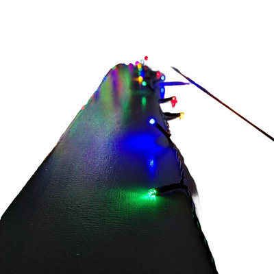 2 Pack of 400 LED 40m Premier Christmas Indoor Outdoor Multi Function Battery Operated String Lights with Timer in Multicoloured