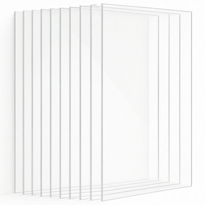 2 Pack of A3 Clear Acrylic Sheets 3mm Thickness Perspex Panels Laser Cut - 420 x 297mm