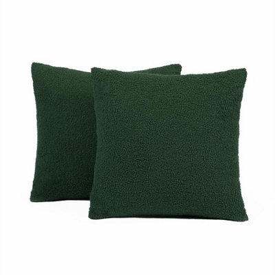 2 Pack of Boucle Teddy Fleece Cushion Covers
