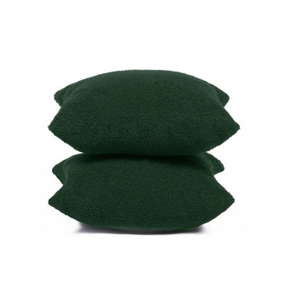 2 Pack of Boucle Teddy Fleece Cushion Covers - 4