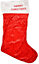 2 Pack of Giant Red Velvet Stocking 88cm Long Santa Sack Socks Bag, 88 x 32cm