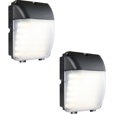 2 PACK Outdoor IP65 Bulkhead Wall Light - 30W Cool White LED ...
