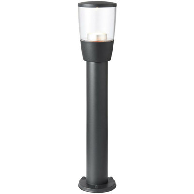 2 PACK Outdoor Post Bollard Light Anthracite 0.5m LED Driveway Foot ...