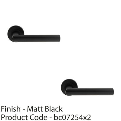 2 PACK - PAIR Straight Mitred Bar Handle on Round Rose Concealed Fix ...