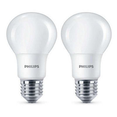 2 Pack Philips LED Frosted E27 Edison Screw 60w Warm White Light Bulb ...