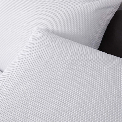 2 Pack Pillows Waffle Embossed Hotel Quality Filled Plump - 4