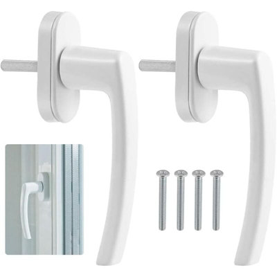 2 Pack Plastic Steel Window Handles Sliding Window Lock with 4 Screws ...