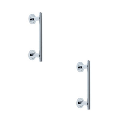 2 PACK Polished Chrome Pull Handle 225mm for Modern Doors - Door Handle