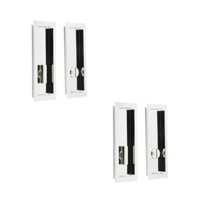 2 PACK Polished Nickel Rectangular Turn & Release for Enhanced Privacy - Door Handle