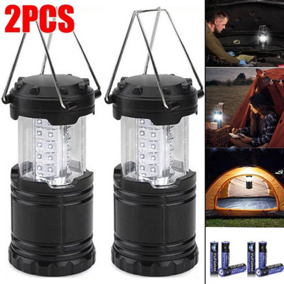 2 Pack Portable LED Camping Lanterns - Collapsible Water Resistant Tent ...