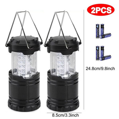 2 Pack Portable LED Camping Lanterns - Collapsible Water Resistant Tent ...