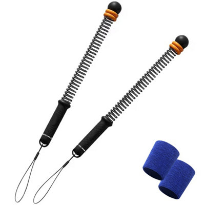 2 Pack Portable Spring Arm & Forearm Strengtheners with Wristbands