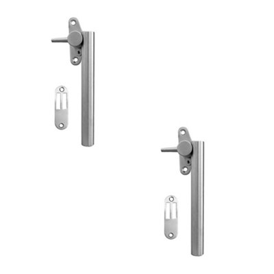 2 PACK Premium 120mm Satin Stainless Steel Casement Fasteners for Durable Window Fittings - Window Handle