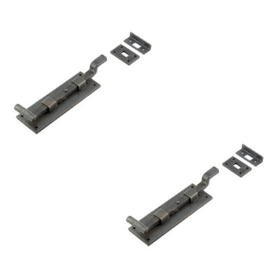 2 PACK Premium 152mm Beeswax Necked Bolts for Enhanced Security - Door Bolt Lock