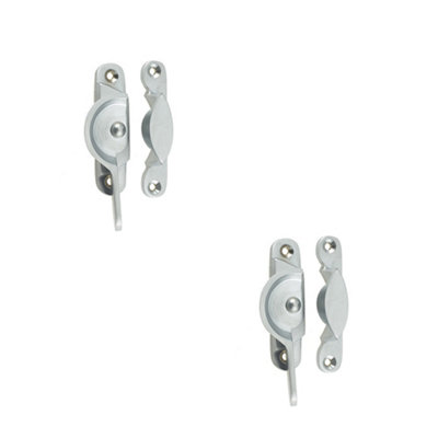 2 PACK Premium 65mm Satin Chrome Narrow Fasteners for Secure Connections - Window Fastener