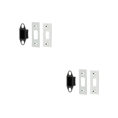 2 PACK Premium Accessory Packs for Heavy Duty Tubular Deadbolts in Polished Stainless Steel - Door Bolt