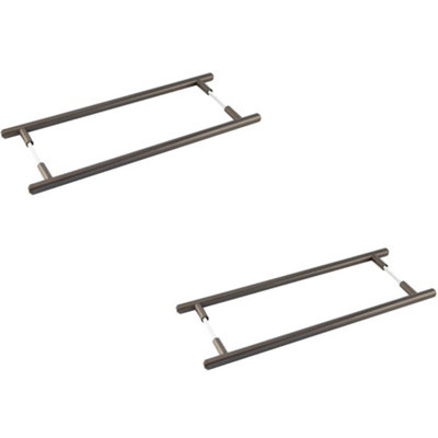 2 PACK Premium Back-to-Back Dark Bronze Pull Handle 425mm with Modern Design - Door Handle