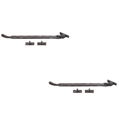 2 PACK Premium Beeswax Bulb End Casement Stays 315x15x6mm for Enhanced Window Functionality - Window Peg Bar