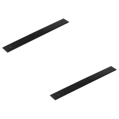 2 PACK Premium Black Backplates for Cabinet Handle - 268x30mm - Kitchen Drawer Pull Handle