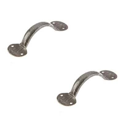 2 PACK Premium Pewter Cabinet Handle 127x35mm for Stylish Interiors - Kitchen Drawer Pull Handle