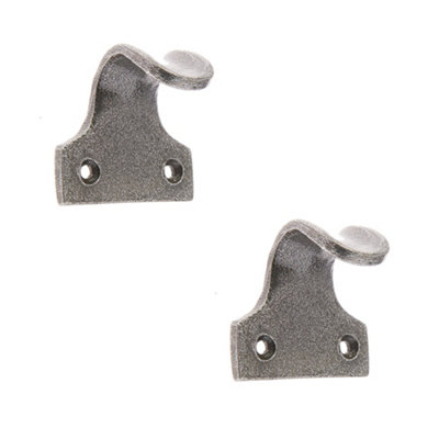 2 PACK Premium Pewter Sash Lifts 49x50x40mm for Stylish Windows - Window Fastener