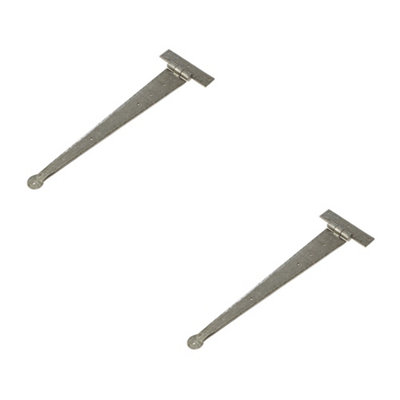 2 PACK Premium Pewter T Hinge 445x132mm for Doors and Cabinets - Traditional Gate Door - Door Hinges